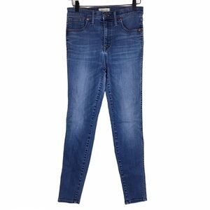 MADEWELL Jeans 10” High Rise Skinny Slim Medium Wash Denim Stretchy Size 29